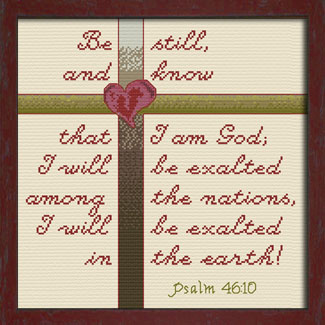 Be Still And Know Psalm 46:10 Olive and Tan